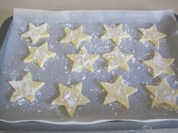 shortbread stars ready to bake