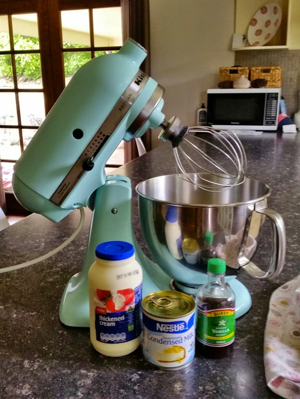 stand mixer and ingredients