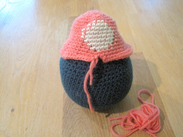 crochet babushka half finished